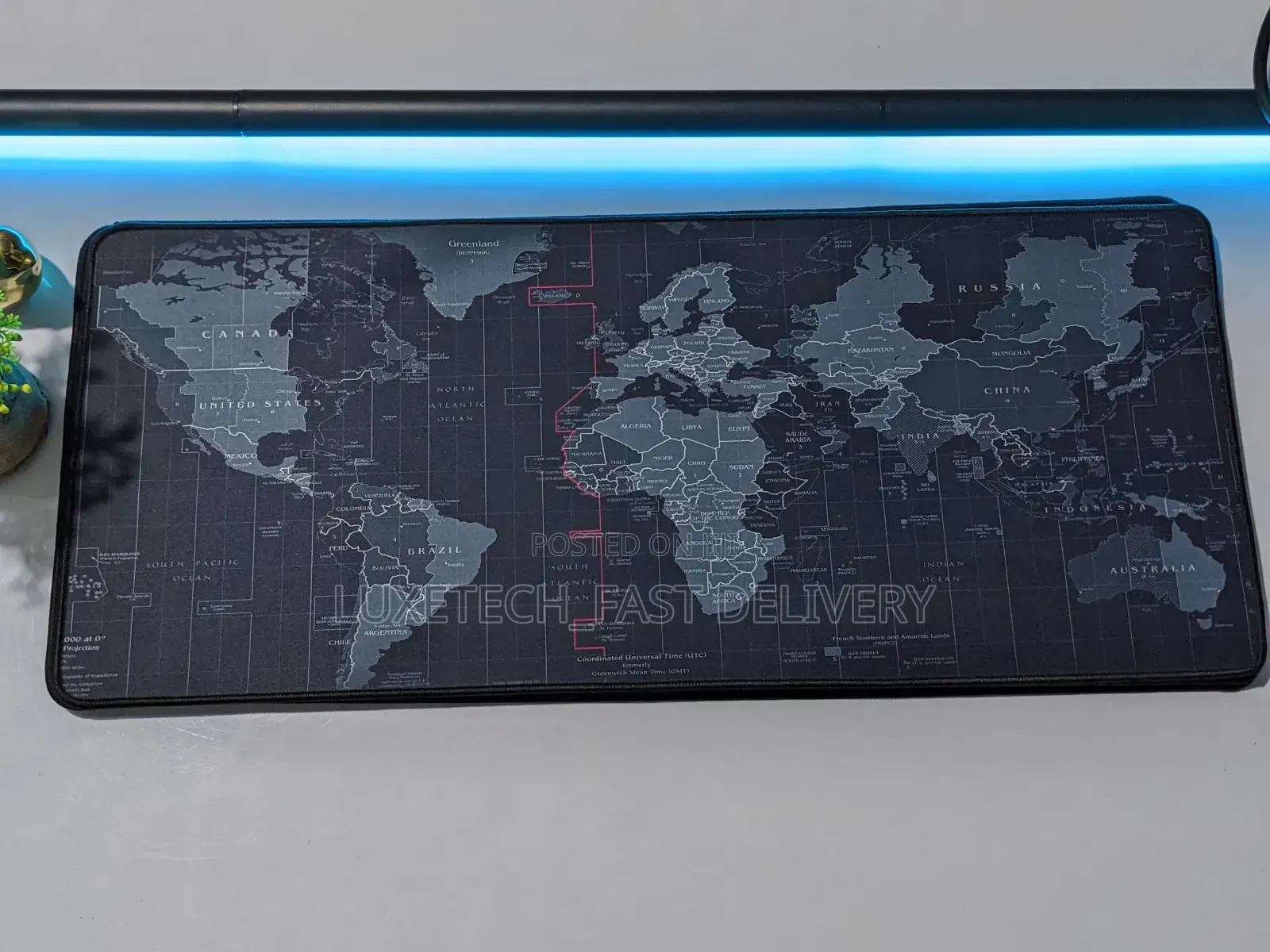 XL World Map Mousepad (80x30cm)