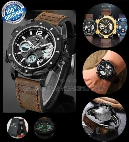 Leather Belt Golden Hour Watch