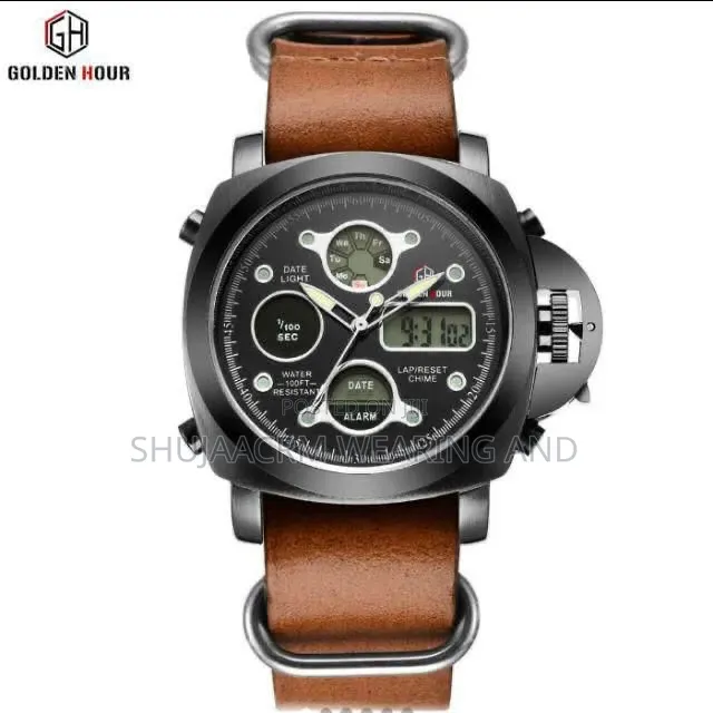 Leather Belt Golden Hour Watch