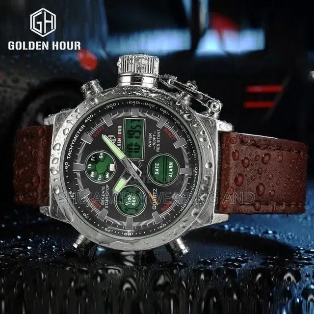 Leather Belt Golden Hour Watch