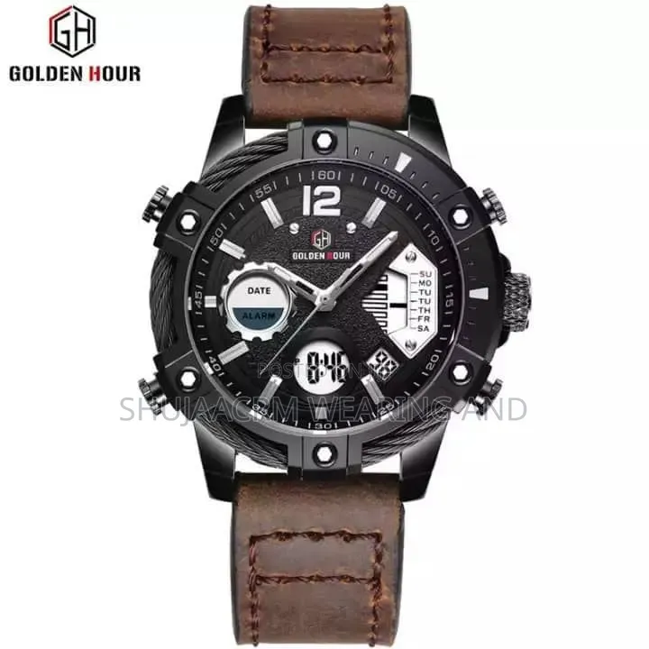 Leather Belt Golden Hour Watch