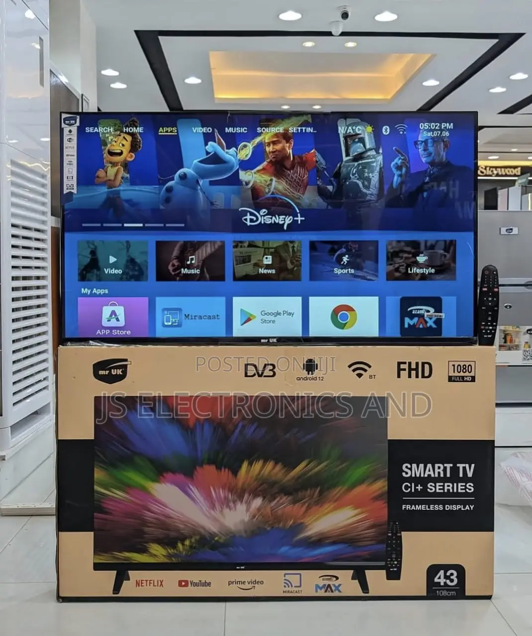 Mr Uk TV Inch 43 Smart Full HD Ci Slot Azam Cam Card