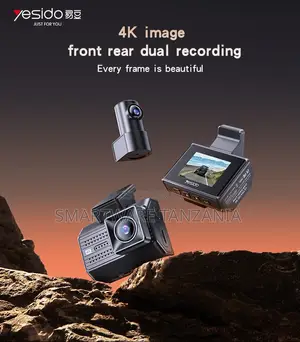Yesido KM15 Dual Dash Cam, Front 3840x2160 30fps, Rear 1920x1080 30fps