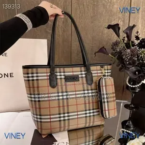 Viney Tote Bags Ni Pochi Ya Canvas Burberry Check