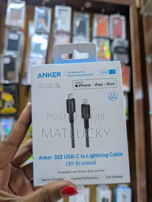 Anker 322 USB -C-to Lightning Cable (3ft Braided )