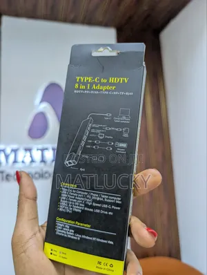 Type C to HDTV 8 in 1 Adapter