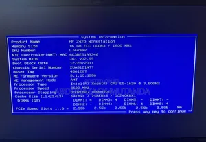 Desktop Computer HP Z420 16GB Intel Xeon HDD 500GB
