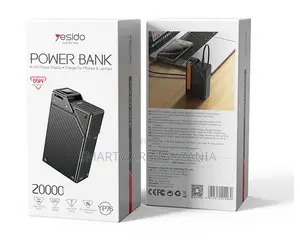 Yesido Power Bank 20000mAh With 65W Output and LED Power Display
