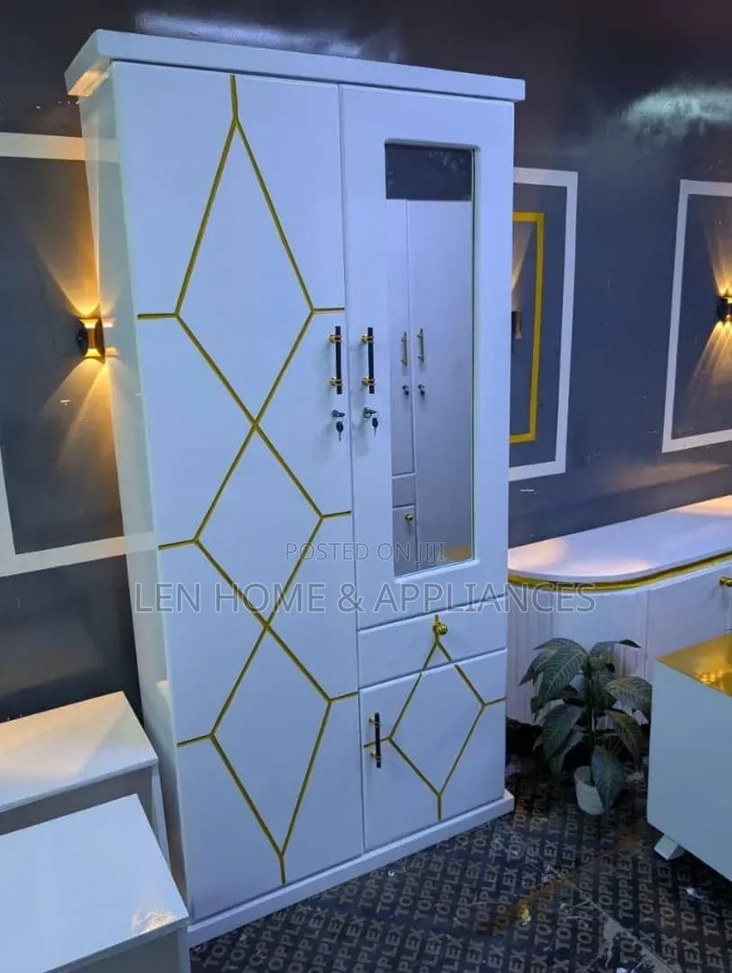 Cupboard High Quality Color White and Gold
