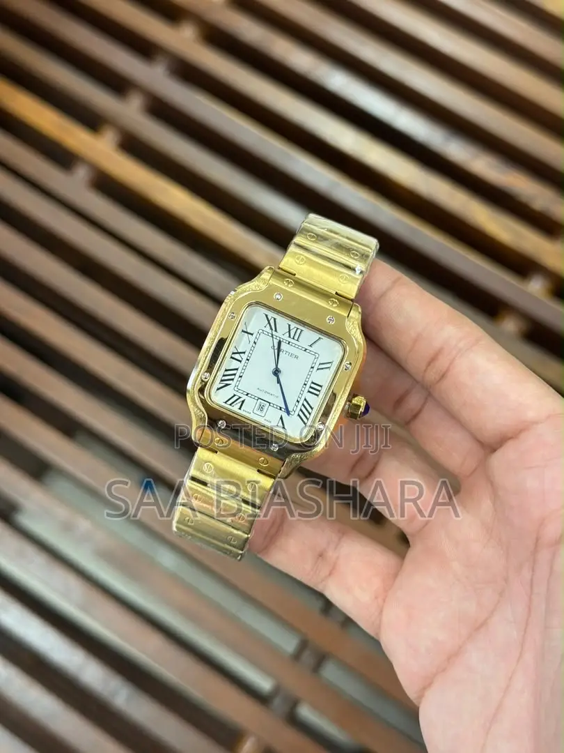 Cartier Santos Large Model Gold and White Original Quality