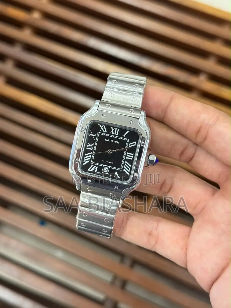 Cartier Santos Large Model Silver and Black Original Quality