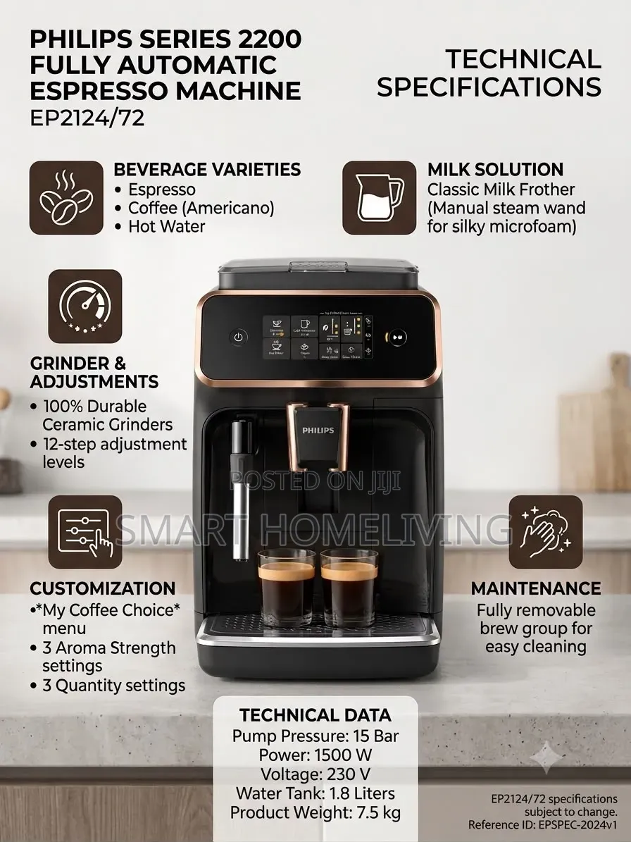 Philips Series 2200 Fully Automatic Espresso Machine