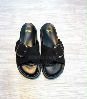 Zara Cross Buckle Slides