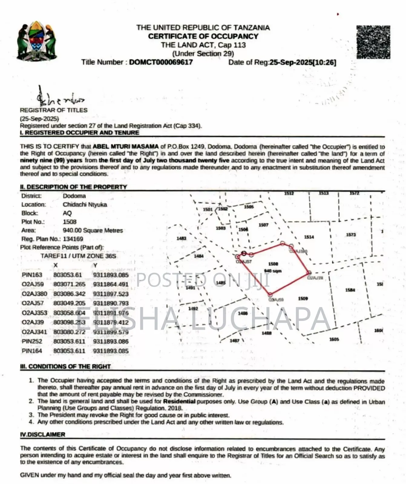 Plot for Sale at Dodoma
