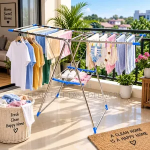 Foldable Gullwing Clothes Drying Rack Indoor/Outdoor Space-Saving
