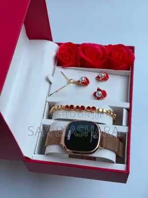 Skmei Digital Gold and Black Ladies Set for Girlfriends Day Gift