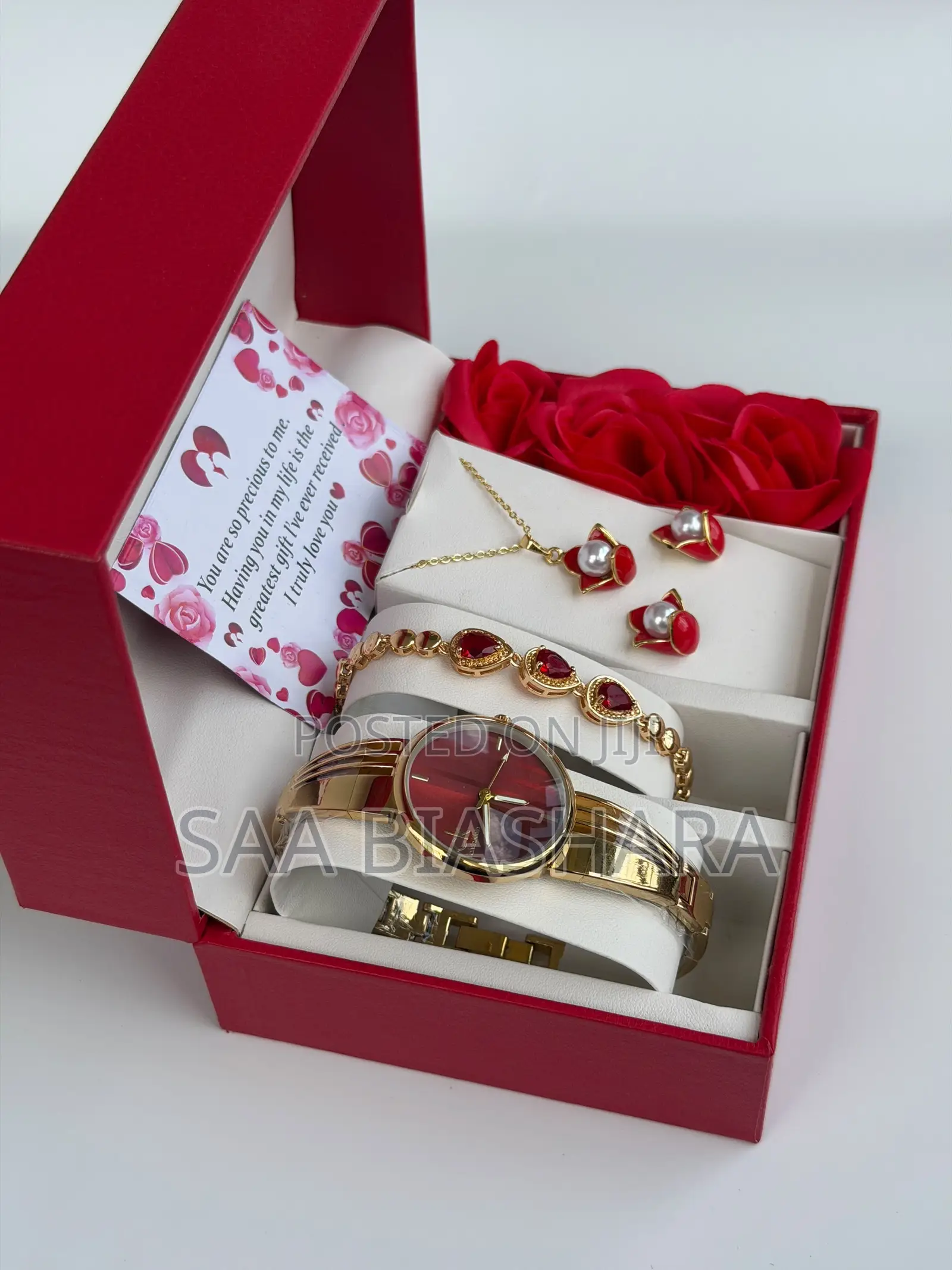 Calvin Klein Gold and Red Ladies Set for Girlfriends Day Gift