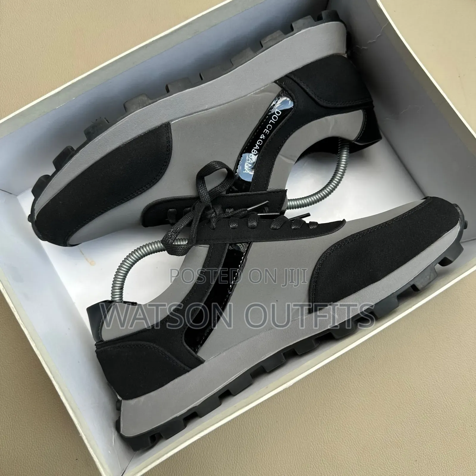 3 Colours Dolce Gabbana Brand Men's Leather Shoes or Sneakers