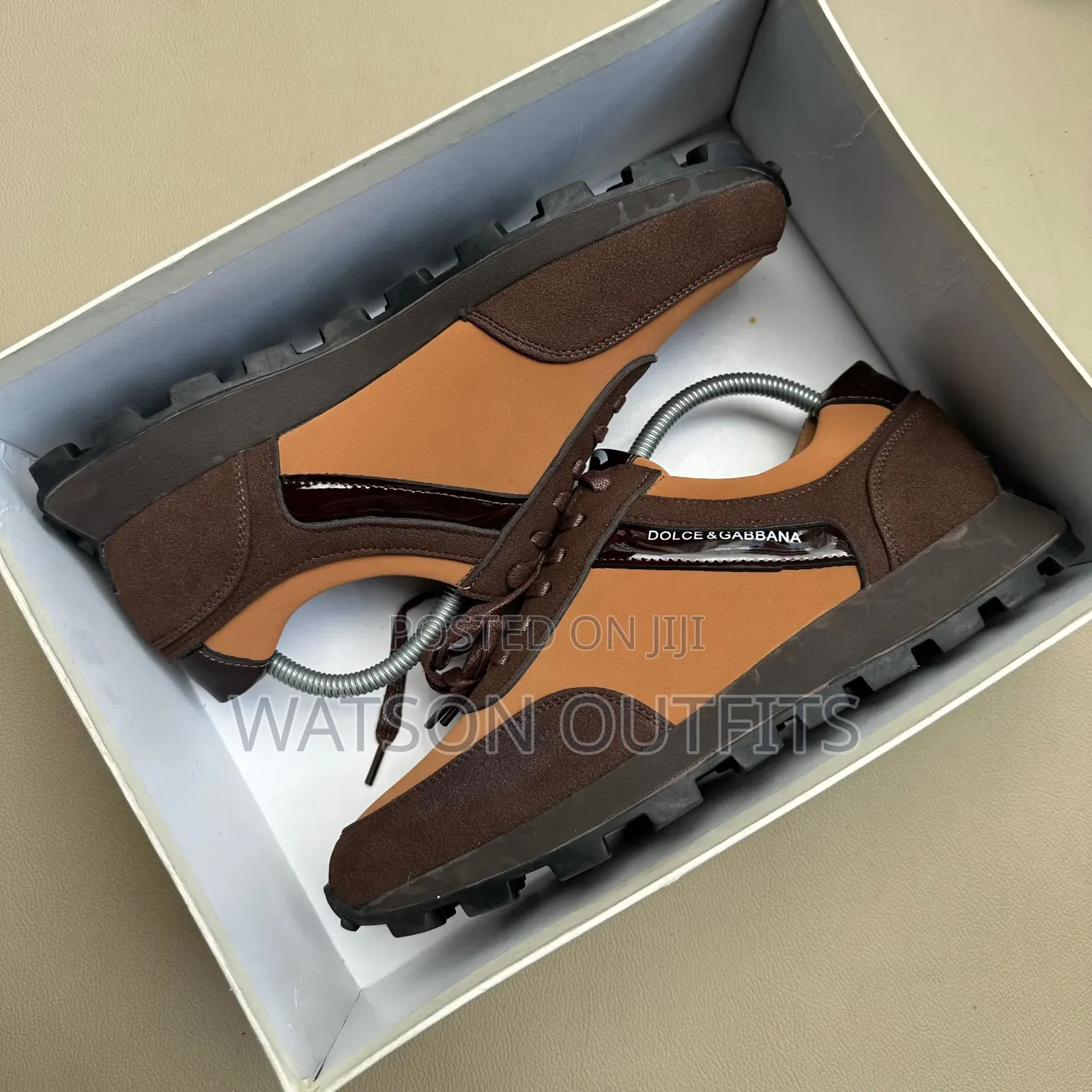 3 Colours Dolce Gabbana Brand Men's Leather Shoes or Sneakers