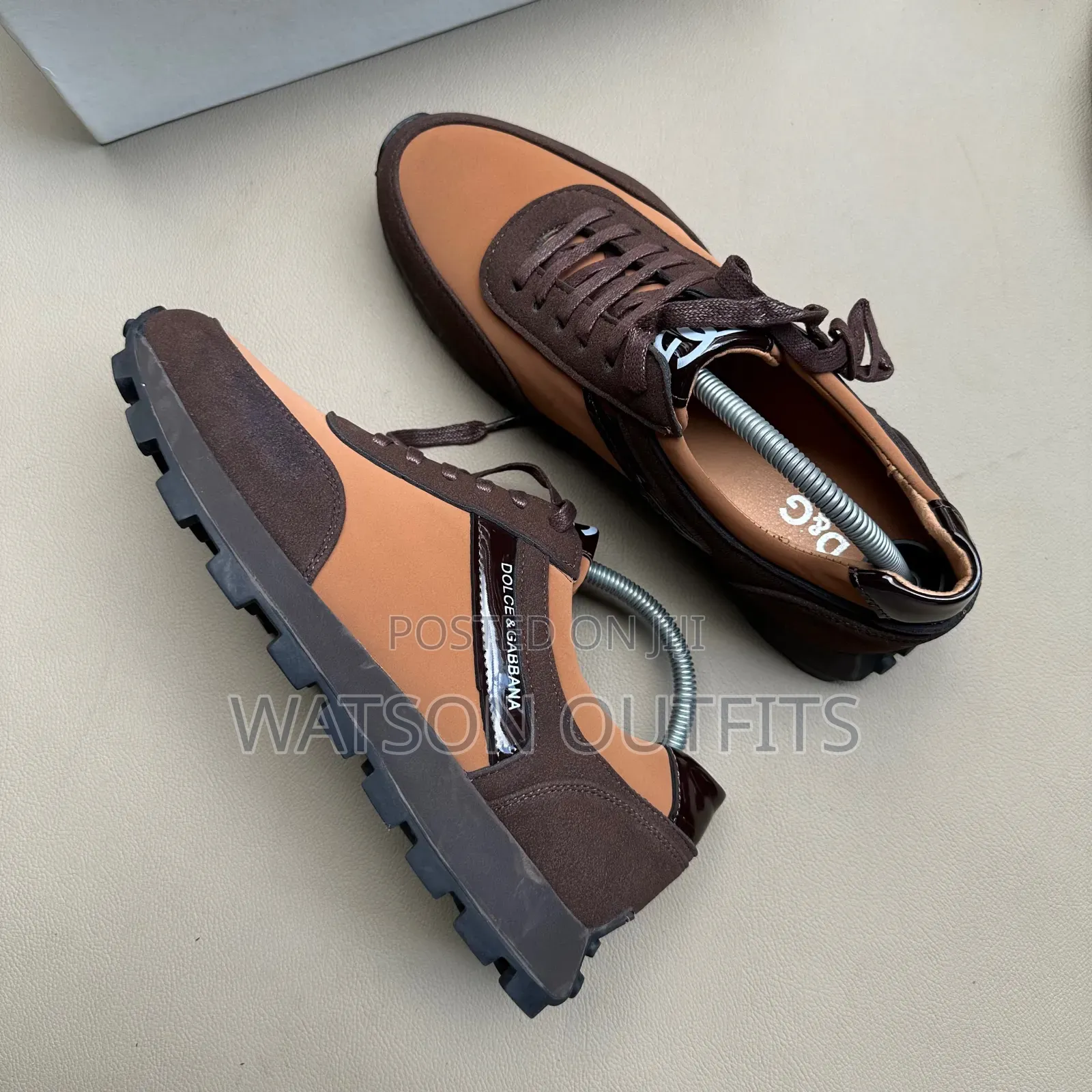 3 Colours Dolce Gabbana Brand Men's Leather Shoes or Sneakers