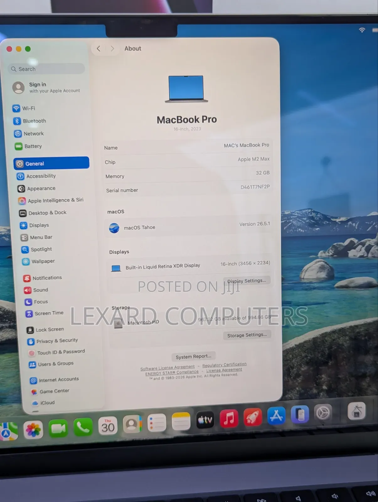 Laptop Apple MacBook Pro 2023 M2 Max 32GB Apple M2 SSD 1T