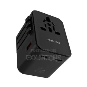 PDFWCH065BK Porodo Universal Travel Adapter