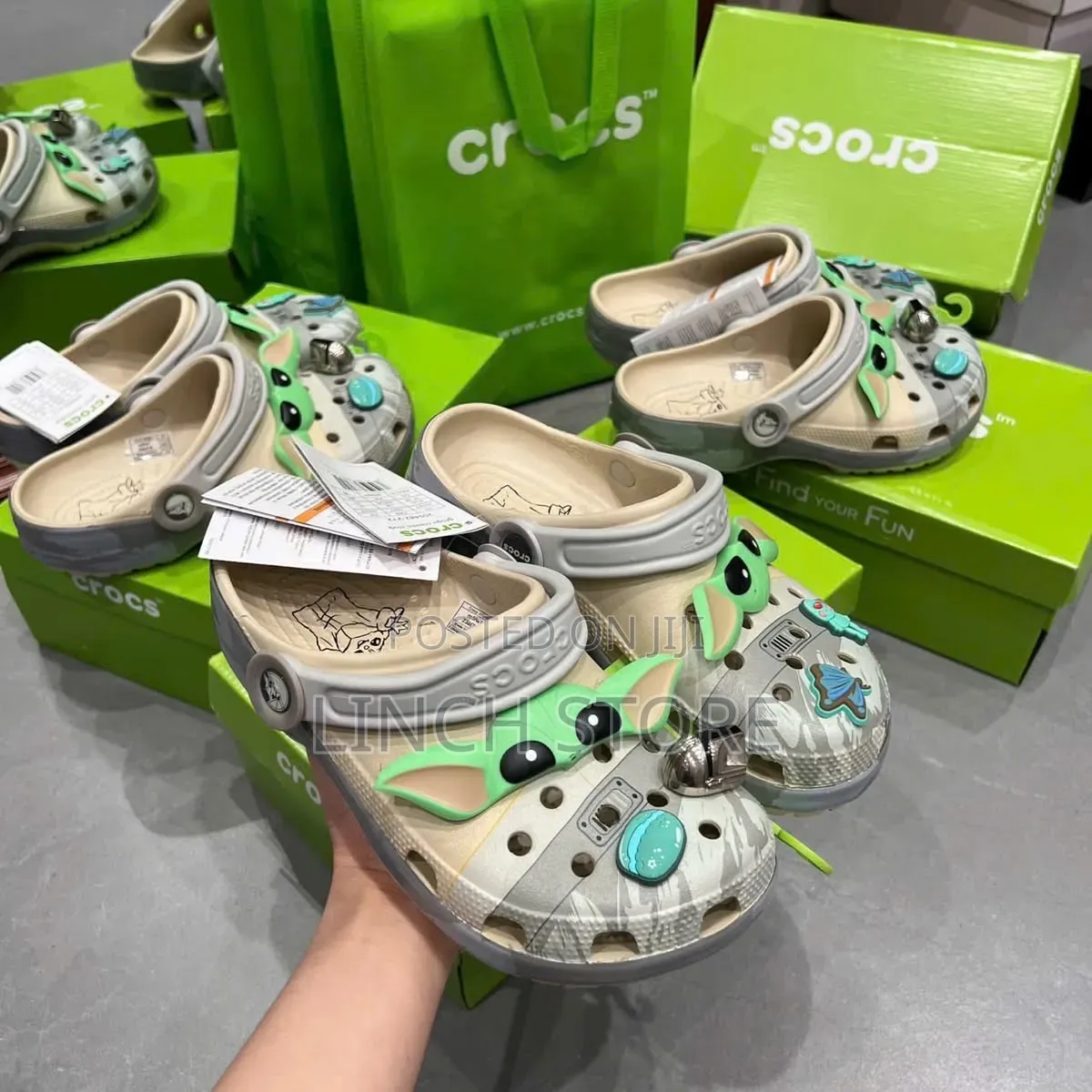 Kids Crocs X Minecraft X Star War Grogu X Baby Yoda X Disney Pixar Car