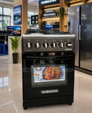 Globalstar 60x60 Gas Cooker 3 Gas + 1 Electric Oven Black