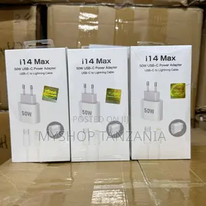 I14 Pro Max 50w USB C-Lightining Cable Power Adapter