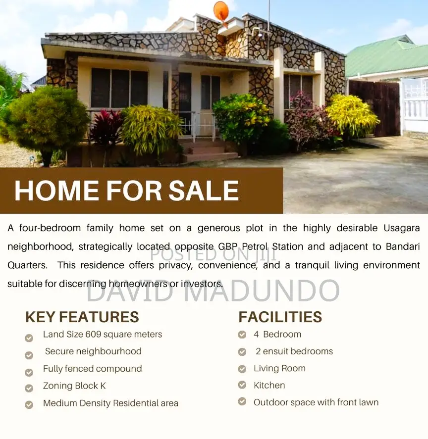4bdrm House in Usagara for sale