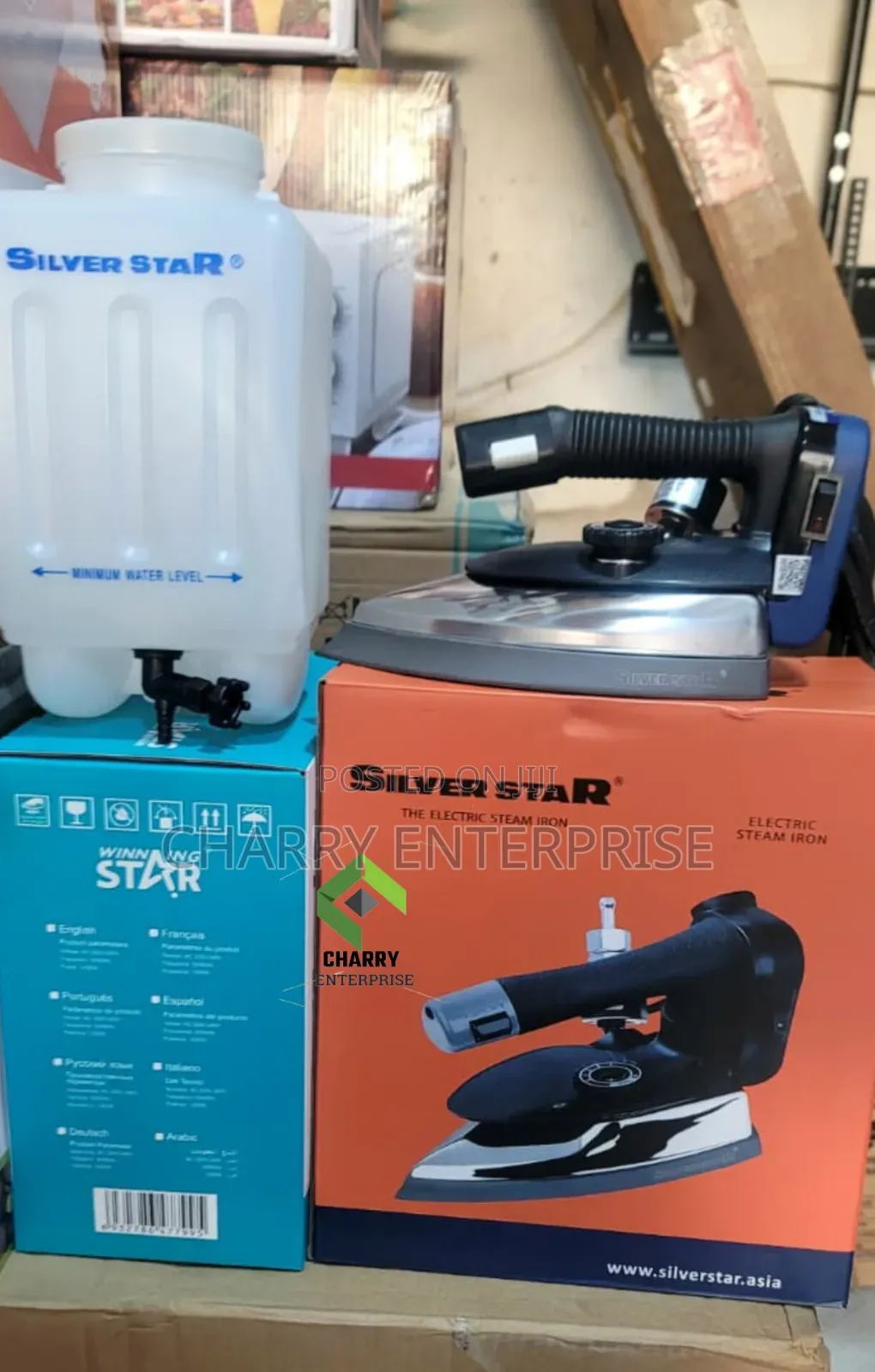 Heavy Duty Silver Star Gravity Industrial Laundry Steam Iron 4L