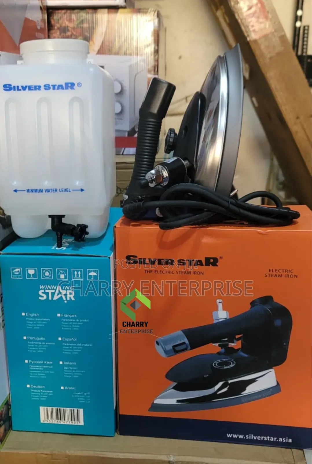 Heavy Duty Silver Star Gravity Industrial Laundry Steam Iron 4L