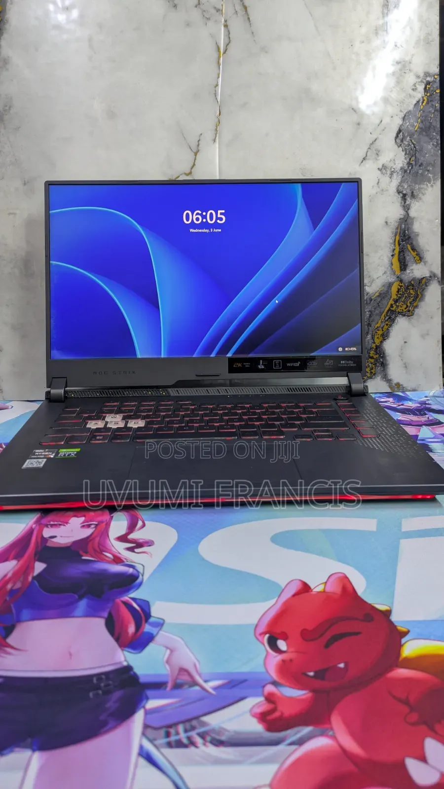 Laptop Asus ROG Strix G15 G512 16GB AMD Ryzen 9 SSD 512GB
