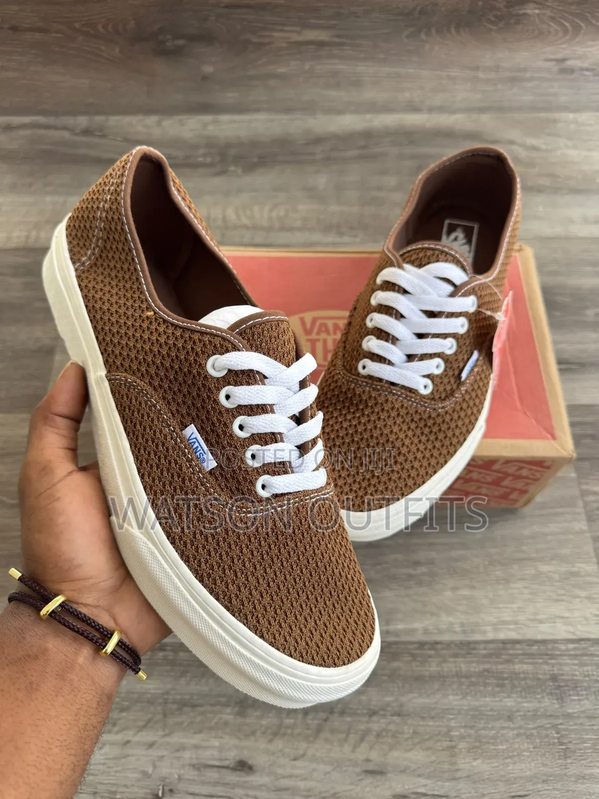 Men's Leather Vans or Male Sneakers Nicely Modeled
