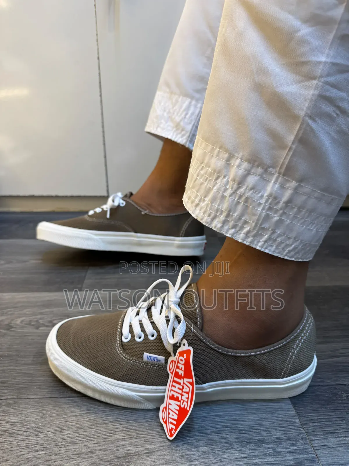 Men's Leather Vans or Male Sneakers Nicely Modeled