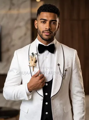 White Black Mens Suit | Marsharinyo