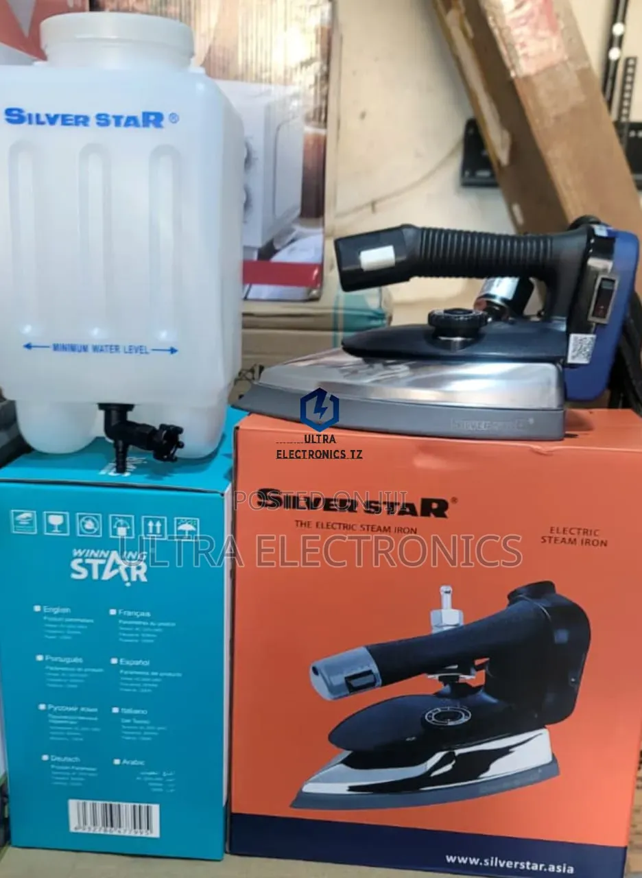 Heavy Duty Silver Star Gravity Industrial Laundry Steam Iron 4L