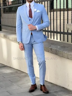 Sky Blue Royality Suit| Suti Za Kiume