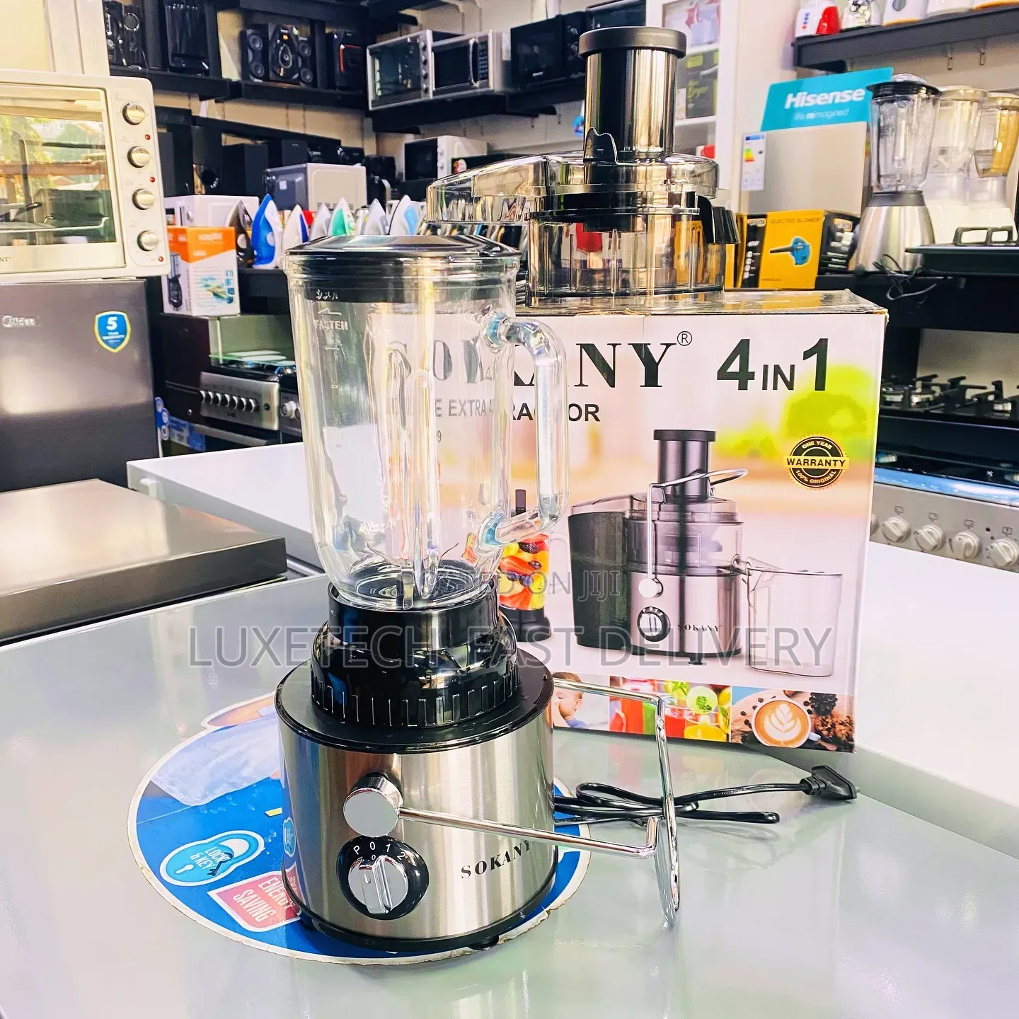 Sokany 4-in-1 Juice Extractor (800W) With Stainless Steel Blades