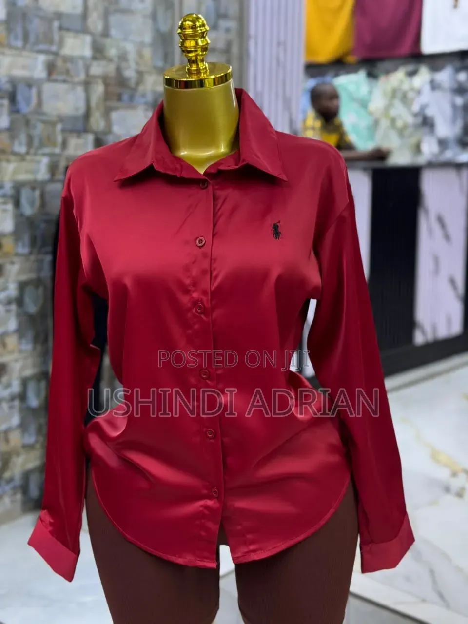 satin Shirt Polo Plain–premium Quality