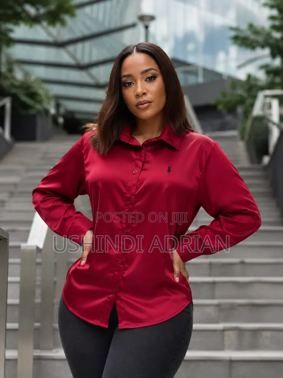 satin Shirt Polo Plain–premium Quality