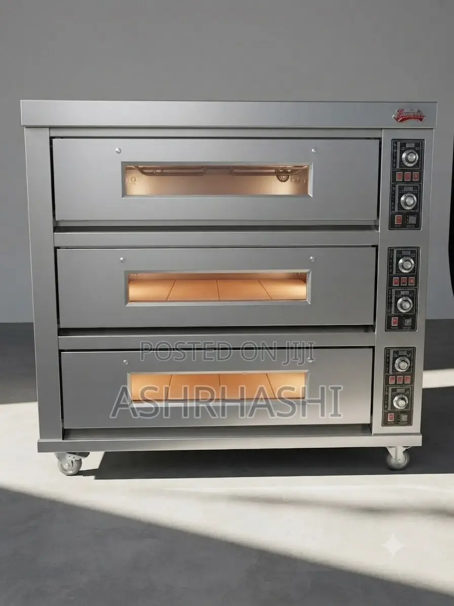 Commercial 3-Deck 9-Tray Baking Oven