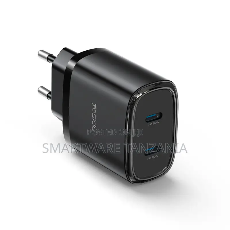 Yesido Quick Charger 30W Dual USB Port With PPS Protocol and Cables