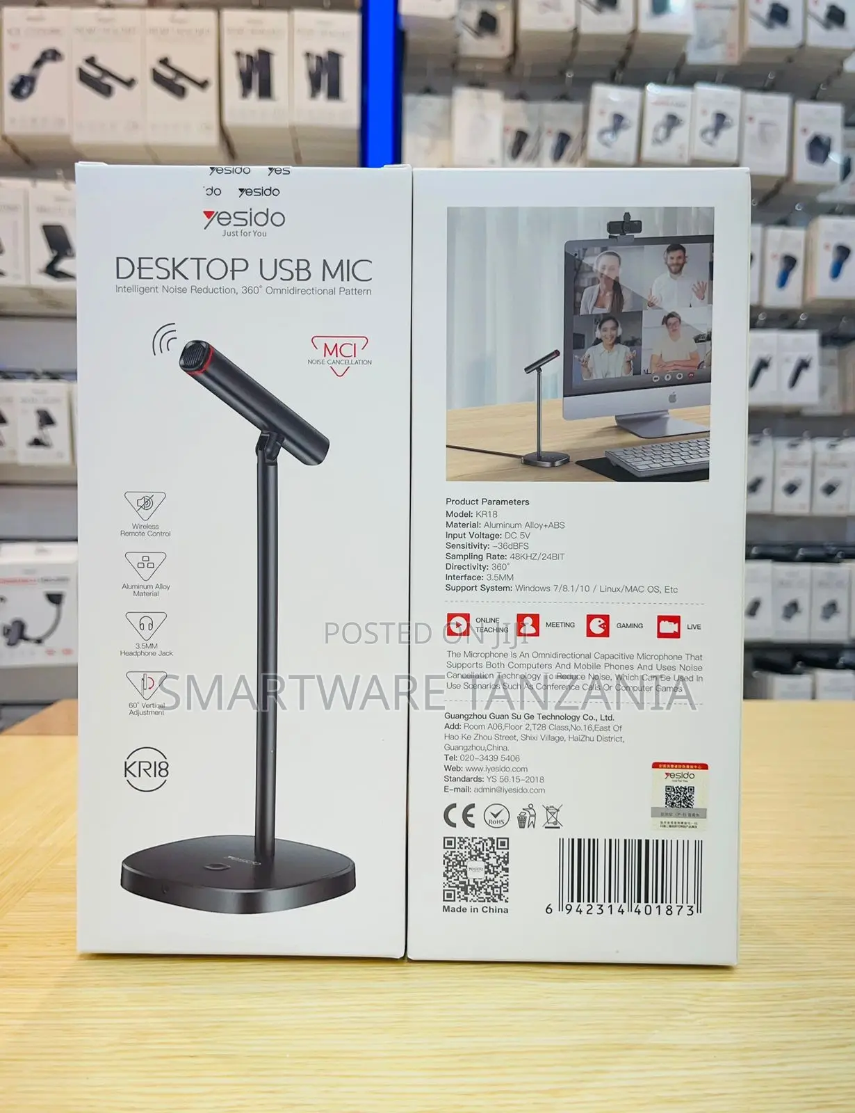 Yesido Desktop USB Microphone With 360-Degree Omnidirectional Pattern