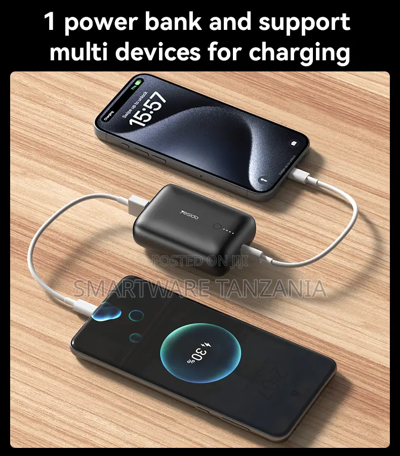 Yesido Supper Mini Power Bank 10000mAh, USB-A 22.5W, PD/QC 3.0 Support
