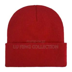 Unisex Acrylic Knit Beanie Winter Hat Custom Logo Embroidery