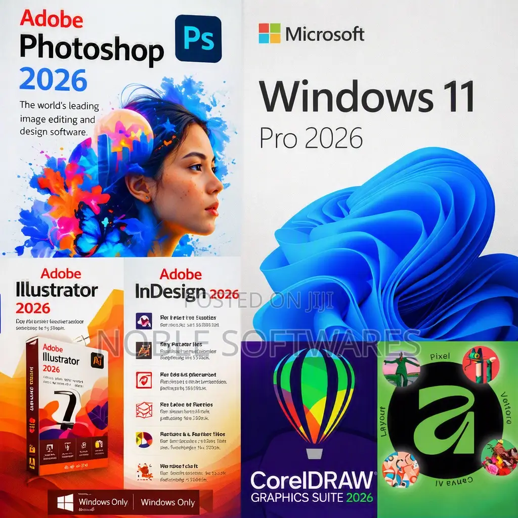 Windows 11 Pro 2026 + Graphics Design Softwares ( Installation )