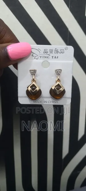 Brown and Gold Earrings