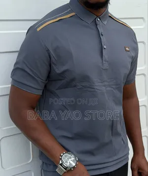 Men's Summer Spring Short-Sleeved Band Collar T-Shirts