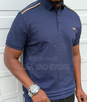 Men's Summer Spring Short-Sleeved Band Collar T-Shirts